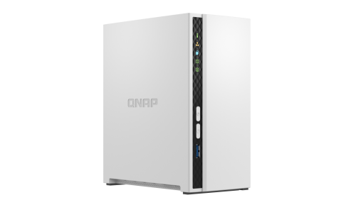 QNAP TS-233 2 Bay Desktop NAS,Gigabit Ethernet Port,2GB RAM On Board, 2x3.5Inch SATA 6Gb/s Drive Bay, ARM 4 Core Processor, Power, White | TS-233