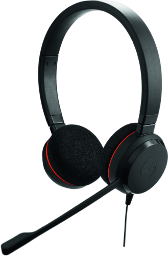 Jabra Evolve 20 UC Stereo Headset – Unified Communications Headphones for VoIP Softphone with Passive Noise Cancellation – USB-Cable with Controller – Black | 4999-829-209