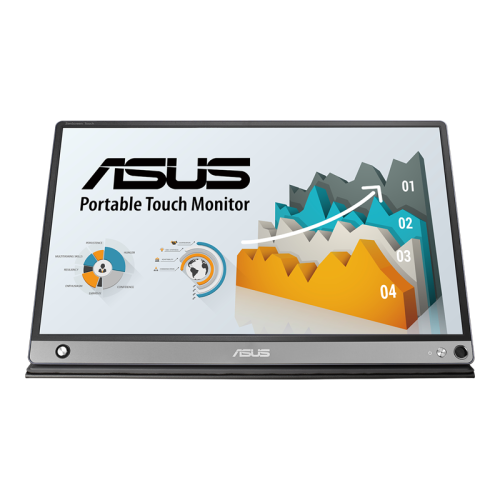 Asus ZenScreen MB16AMT - 15.6" IPS Full HD, (1920x1080) 60Hz, with Touch Screen, Non-Glare Built-in Battery and Speakers, Eye Care, USB Type-C/Micro HDMI, Foldable Smart Case | 90LM04S0-B01170