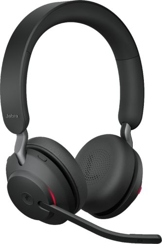 Jabra Evolve2 65 Wireless PC Headset – Noise Cancelling Microsoft Teams Certified Stereo Headphones With Long-Lasting Battery – USB-A Bluetooth Adapter – Black| 26599-999-999